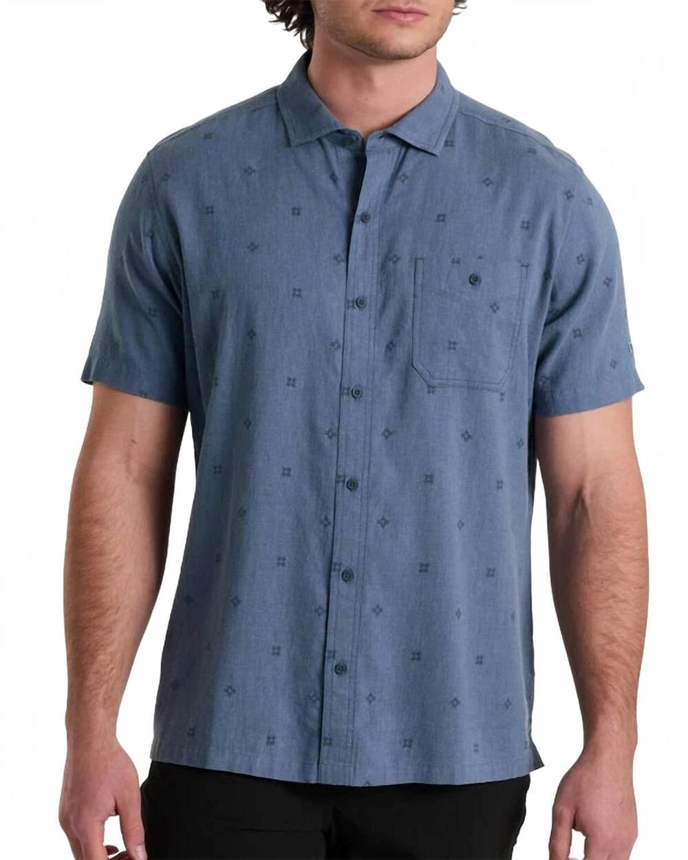NEW KUHL getaway short sleeve shirt in dusk blue